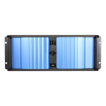 D Storm D-400SEA-BL-T7SA, Blue Bezel, 4x 5.25&quot;, 3x 3.5&quot; Drive Bays, No PSU, ATX, Black, 4U Chassis