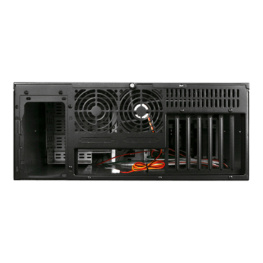 D Storm D-400SEA-SL-50R8PD8, Silver Bezel, 4x 5.25", 3x 3.5" Drive Bays, 500W Rdt PSU, ATX, Black, 4U Chassis