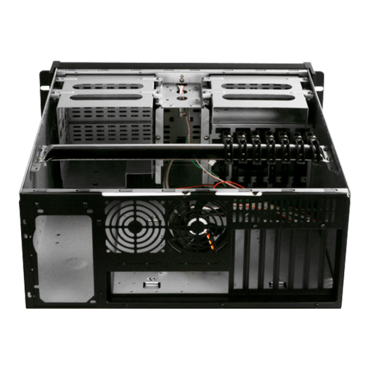 D Storm D-400SEA-SL-50R8PD8, Silver Bezel, 4x 5.25", 3x 3.5" Drive Bays, 500W Rdt PSU, ATX, Black, 4U Chassis