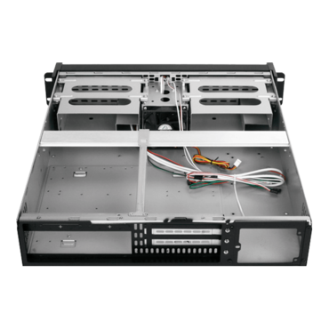 D Storm D-200SEA-BK-HDD2535, Black Bezel, 2x 5.25", 2x 3.5" Drive Bays, No PSU, ATX, Black, 2U Chassis