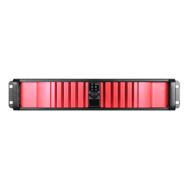 D Storm D-200SEA-RD-HDD2535, Red Bezel, 2x 5.25", 2x 3.5" Drive Bays, No PSU, ATX, Black, 2U Chassis