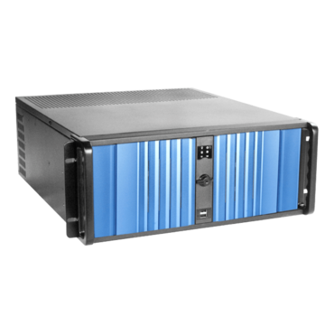 D Storm D-400SEA-BL-HDD2535, Blue Bezel, 4x 5.25", 3x 3.5" Drive Bays, No PSU, ATX, Black, 4U Chassis