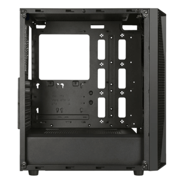 FARA B1, Tempered Glass, No PSU, ATX, Black, Mid Tower Case