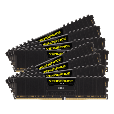 256GB Kit (8 x 32GB) VENGEANCE® LPX DDR4 3200MHz, CL16, Black, DIMM Memory