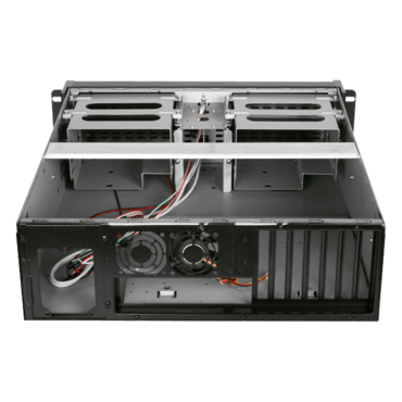 D Storm D-300SEA-SL-RAIL24, Silver Bezel, 4x 5.25&quot;, 3x 3.5&quot; Drive Bays, w/ 20&quot; Sliding Rail Kit, No PSU, ATX, Black, 3U Chassis
