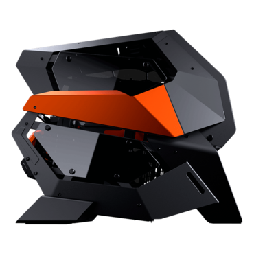 Conquer 2 RGB Tempered Glass, No PSU, SSI CEB, Black/Orange, Full Tower Case