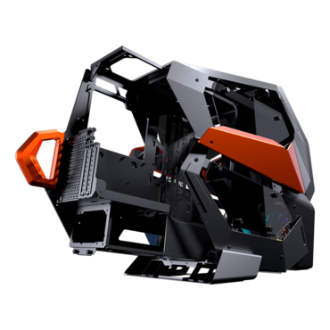 Conquer 2 RGB Tempered Glass, No PSU, SSI CEB, Black/Orange, Full Tower Case