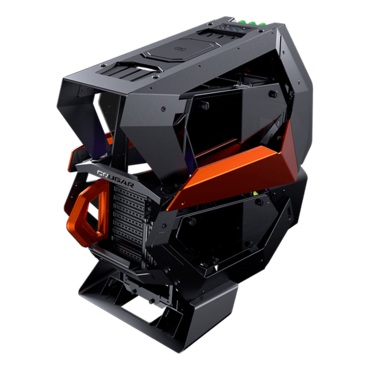 Conquer 2 RGB Tempered Glass, No PSU, SSI CEB, Black/Orange, Full Tower Case