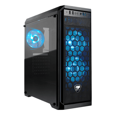MX330-G Air, Tempered Glass, No PSU, ATX, Black, Mid Tower Case