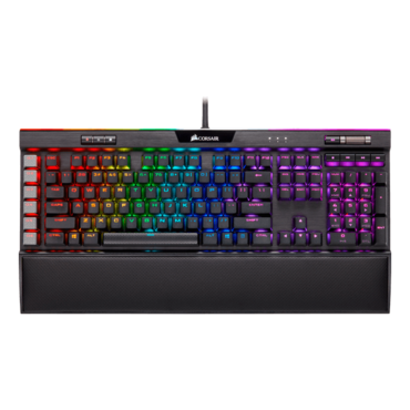 K95 RGB PLATINUM XT, Per Key RGB, Cherry MX Speed Silver, Wired, Black, Mechanical Gaming Keyboard