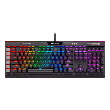 K95 RGB PLATINUM XT, Per Key RGB, Cherry MX Speed Silver, Wired, Black, Mechanical Gaming Keyboard