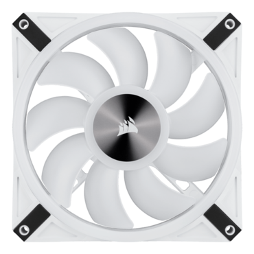 iCUE QL140 RGB 140mm, White, RGB LEDs, 1250 RPM, 50.2 CFM, 26 dBA, Cooling Fan