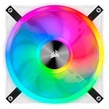 iCUE QL140 RGB PWM 140mm, 1250 RPM, 50.2 CFM, 26 dBA, White Cooling Fan