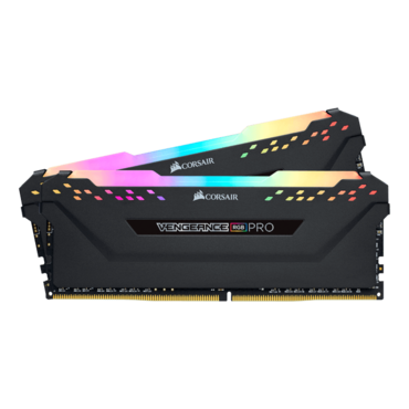 64GB Kit (2 x 32GB) VENGEANCE® RGB Pro DDR4 3200MHz, CL16, Black, RGB LED, DIMM Memory