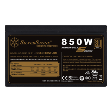 ST85F-GS (V2.0), 80 PLUS Gold 850W, Fully Modular, ATX Power Supply