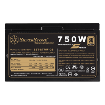 ST75F-GS (V3.0), 80 PLUS Gold 750W, Fully Modular, ATX Power Supply