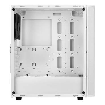 FARA R1, Tempered Glass, No PSU, ATX, White, Mid Tower Case