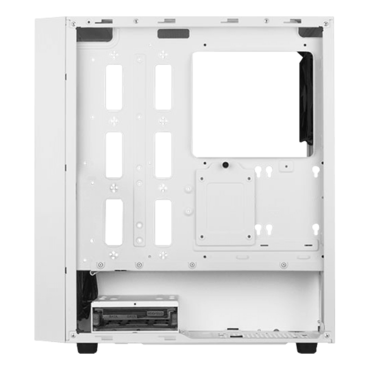 FARA R1, Tempered Glass, No PSU, ATX, White, Mid Tower Case