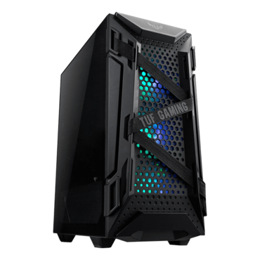 TUF Gaming GT301 Tempered Glass, No PSU, ATX, Black Mid Tower Case