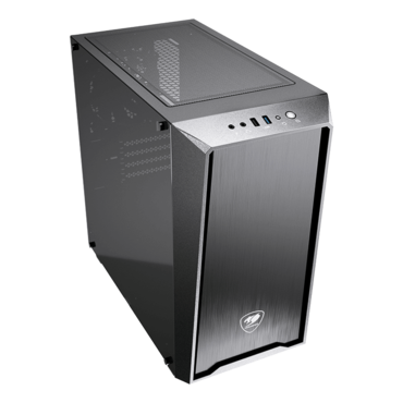 MG130-G, Tempered Glass, No PSU, microATX, Black, Mini Tower Case