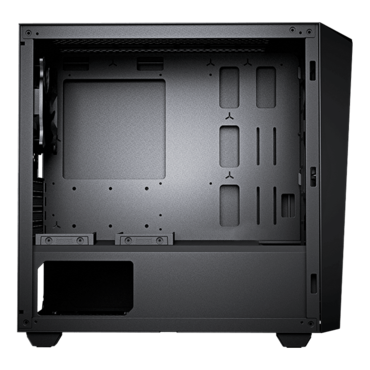 MG130-G, Tempered Glass, No PSU, microATX, Black, Mini Tower Case