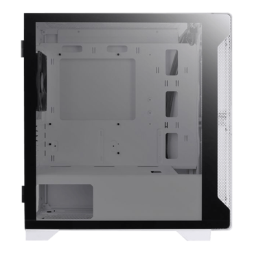S100 TG Snow, Tempered Glass, No PSU, microATX, White, Mini Tower Case