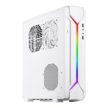 RAVEN RVZ03-ARGB, No PSU, Mini-ITX, White, Slim HTPC Case