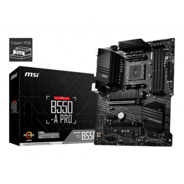 B550-A PRO, AMD B550 Chipset, AM4, DP, ATX Motherboard