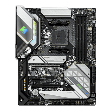 B550 Steel Legend, AMD B550 Chipset, AM4, DP, ATX Motherboard