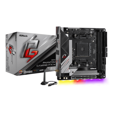 B550 Phantom Gaming-ITX/ax, AMD B550 Chipset, AM4, DP, Mini-ITX Motherboard
