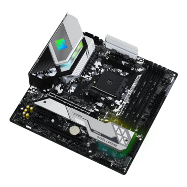 B550M Steel Legend, AMD B550 Chipset, AM4, DP, microATX Motherboard