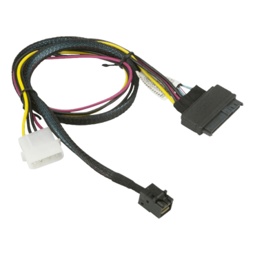 55cm MiniSAS HD SFF-8643 to U.2 PCIE SFF-8639 with Power Cable (CBL-SAST-0957)