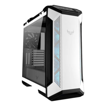 TUF Gaming GT501 White Tempered Glass, No PSU, E-ATX, White/Black Mid Tower Case