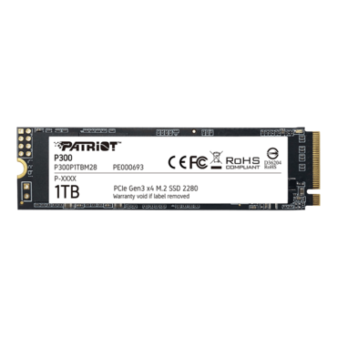 1TB P300, 2100 / 1650 MB/s, 3D TLC NAND, PCIe NVMe 3.0 x4, M.2 2280 SSD