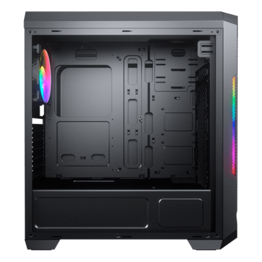 MX331 Mesh-G, Tempered Glass, No PSU, ATX, Black, Mid Tower Case