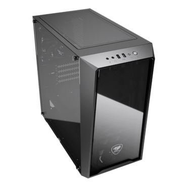 MG120-G Tempered Glass, No PSU, microATX, Black, Mini Tower Case