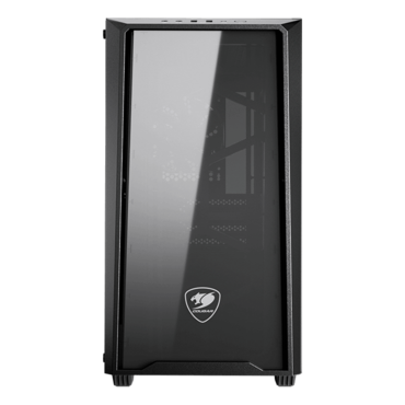 MG120-G Tempered Glass, No PSU, microATX, Black, Mini Tower Case