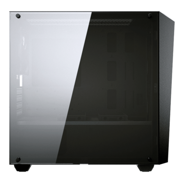 MG120-G Tempered Glass, No PSU, microATX, Black, Mini Tower Case