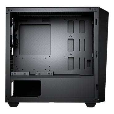 MG120-G Tempered Glass, No PSU, microATX, Black, Mini Tower Case