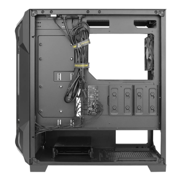 DF600 FLUX, Tempered Glass, No PSU, ATX, Black, Mid Tower Case