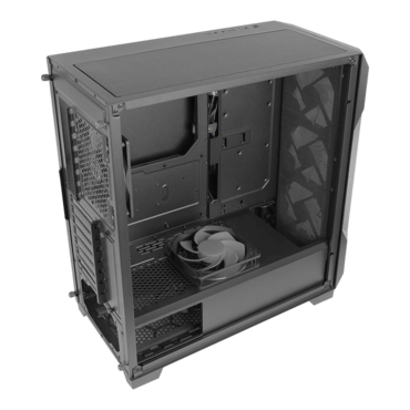 DF600 FLUX, Tempered Glass, No PSU, ATX, Black, Mid Tower Case