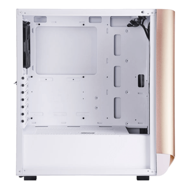 SETA A1, Tempered Glass, No PSU, ATX, Rose Gold/White, Mid Tower Case