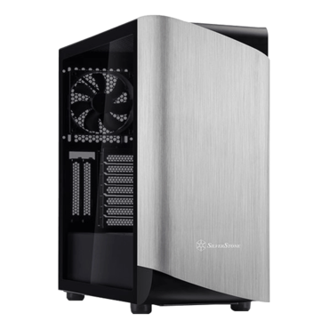 SETA A1, Tempered Glass, No PSU, ATX, Silver/Black, Mid Tower Case