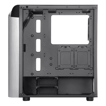 SETA A1, Tempered Glass, No PSU, ATX, Silver/Black, Mid Tower Case