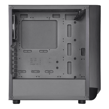 SETA A1 Tempered Glass, No PSU, ATX, Titanium/Black, Mid Tower Case