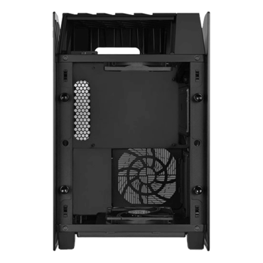LD03B-AF, Tempered Glass, No PSU, Mini-ITX, Black, Mini Tower Case