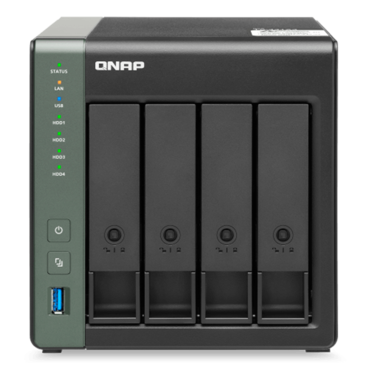 TS-431X3-4G, 4-bay NAS Server, Alpine AL314, 4-core 1.7GHz processor, 8GB DDR3 RAM (4GB pre-installed), SATA 6Gb/s, 2.5 GbLAN, 1GbLAN, USB 3.2 Gen 1 / 3, 90W PSU