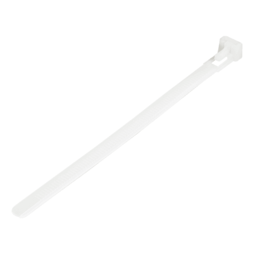 CBMZTRB6, 6&quot;(15cm) Reusable Cable Ties - 1/4&quot;(7mm) wide, 100 Pack - White