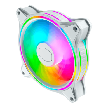 MasterFan MF120 Halo White 120mm, ARGB LEDs, 1800 RPM, 47.2 CFM, 30 dBA, Cooling Fan