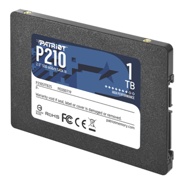 1TB P210 7mm, 520 / 430 MB/s, 3D NAND, SATA 6Gb/s, 2.5" SSD